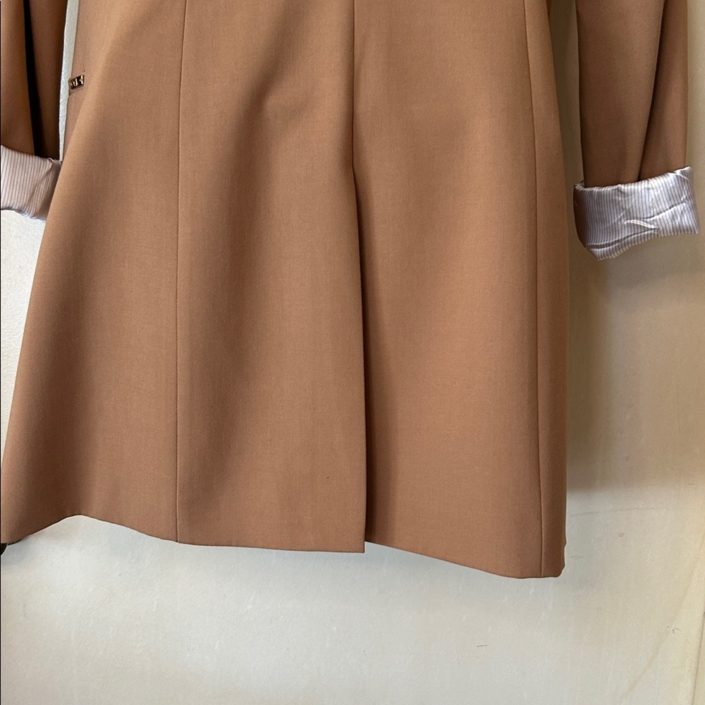 Calvin Klein Camel Open-Front Blazer size 6P - Picture 9 of 12